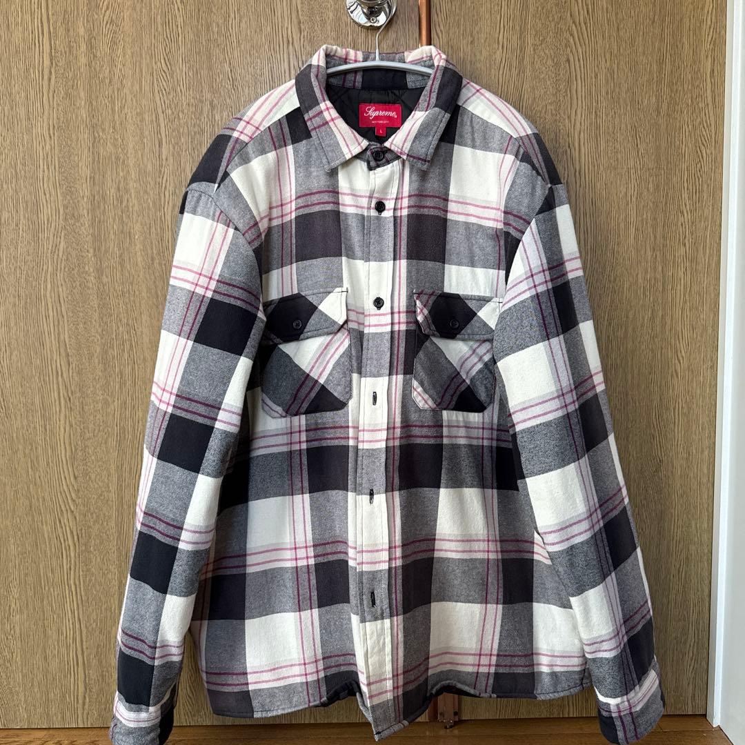 Supreme チェック柄 長袖シャツ L