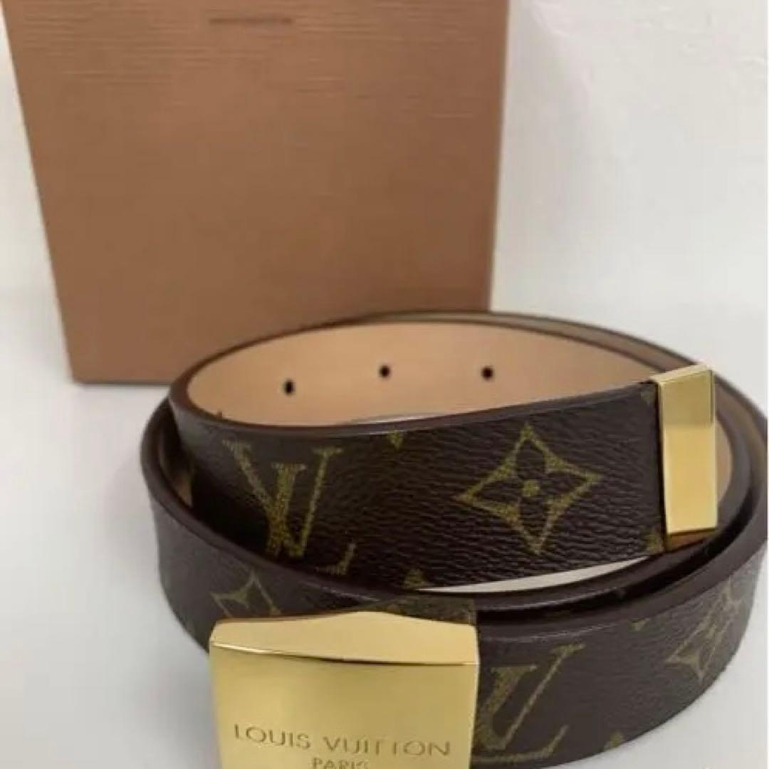 Louis Vuitton モノグラム レザーベルト値引げしました。