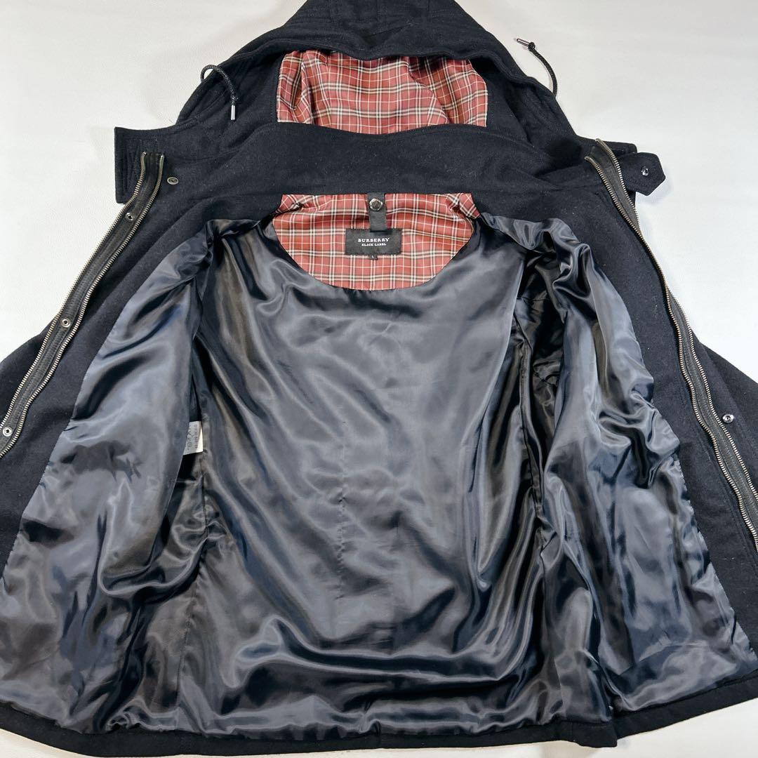 BURBERRY BLACK LABEL ライトアウター付 フーデッドコートL