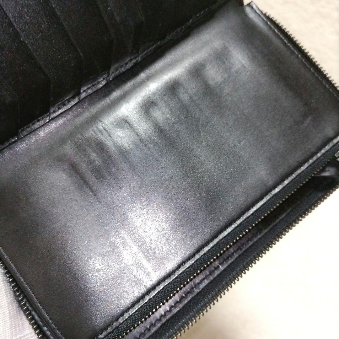 【美品】バーバリーブラックレーベル ノバチェック ロゴ オーガナイザー 長財布