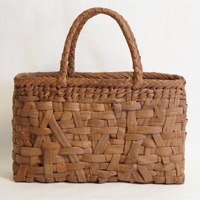 乱れ編み 山葡萄 かご　籠 バッグ 一番皮 中布と内ポケット付き かごバッグ