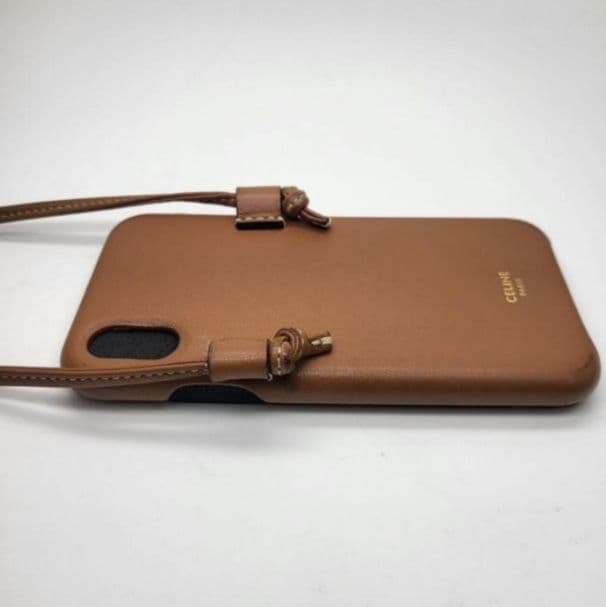 CELINE レザー iPhone X XSケースストラップ