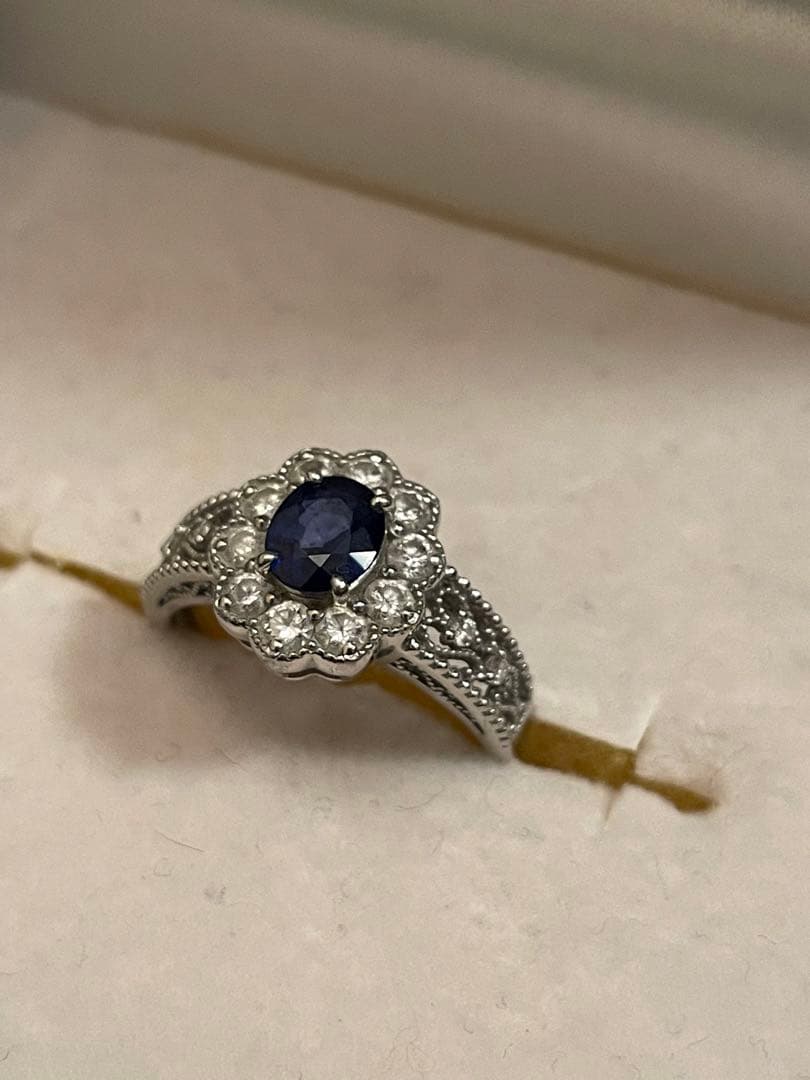 3*5様 ミニバック付【ツツミ】ブルーサファイアのリング 13号