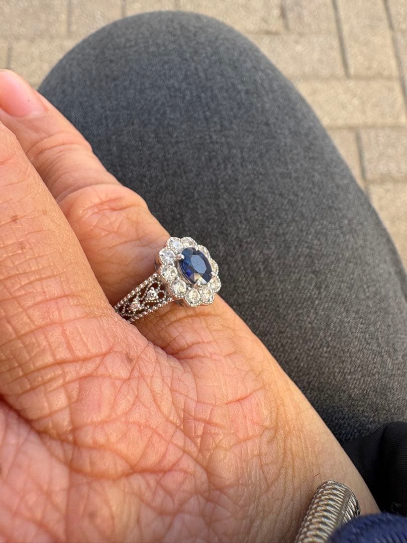 3*5様 ミニバック付【ツツミ】ブルーサファイアのリング 13号