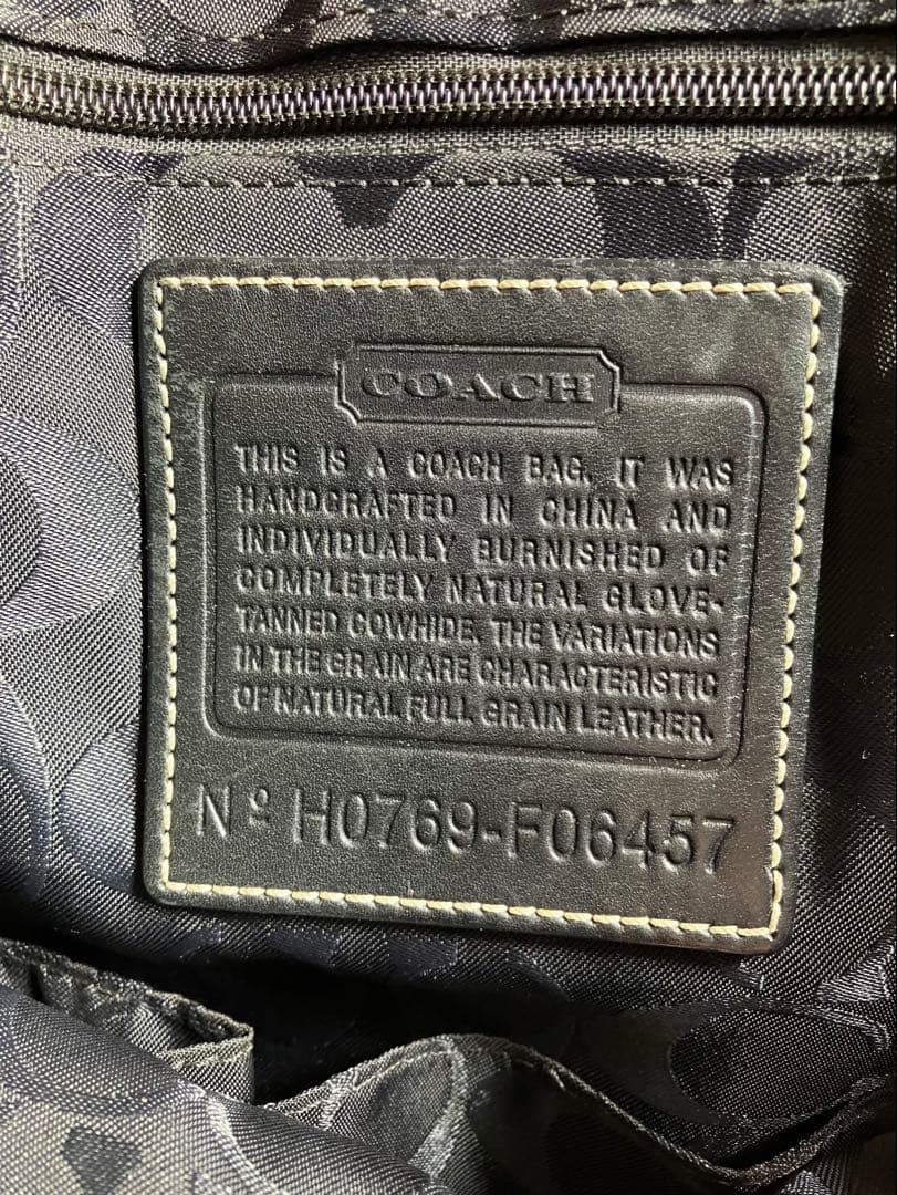 【良品!】OLD コーチ ショルダーバッグ ビジネスバッグ 黒 F06457