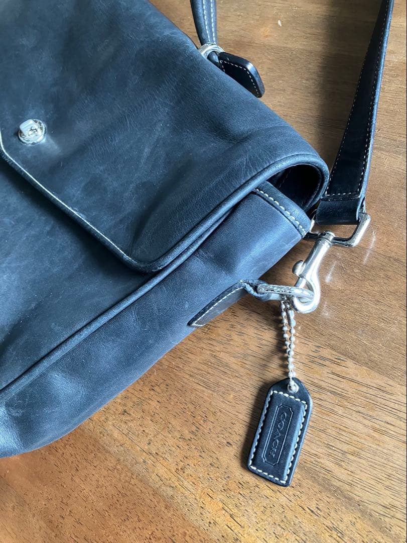 【良品!】OLD コーチ ショルダーバッグ ビジネスバッグ 黒 F06457