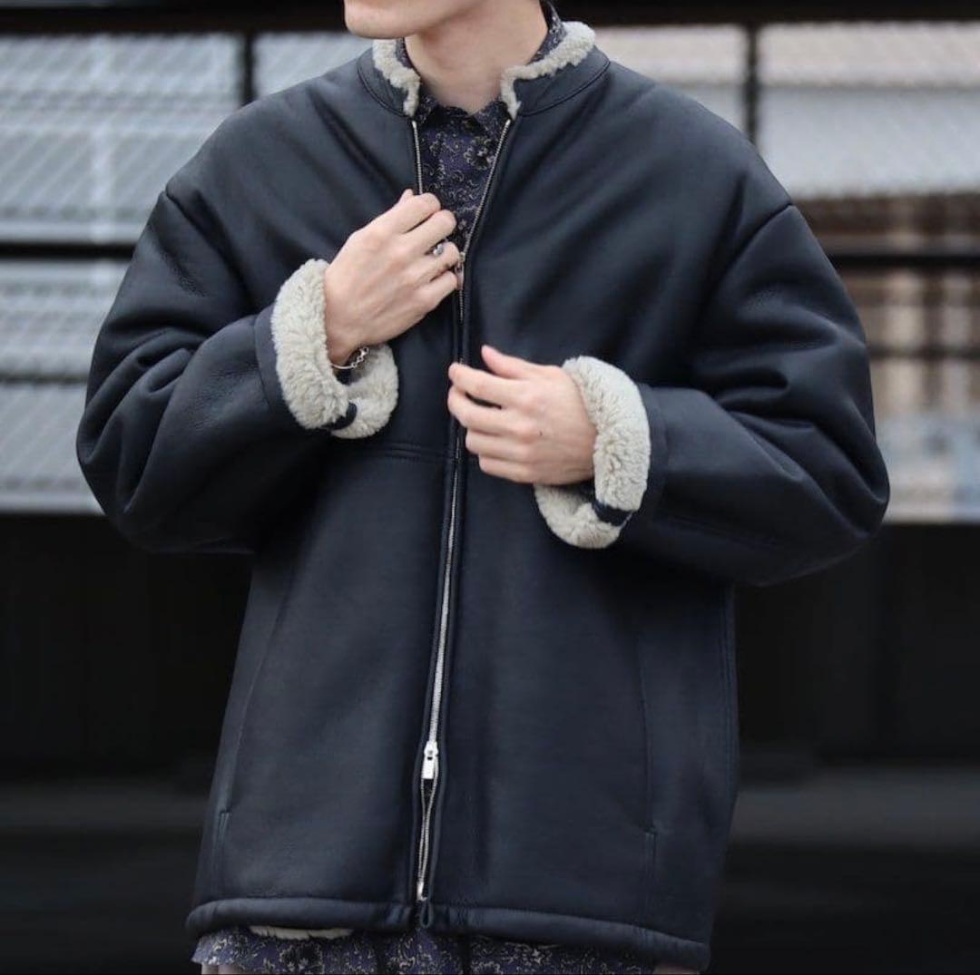 【値下げ】stein oversized mouton zip jacket