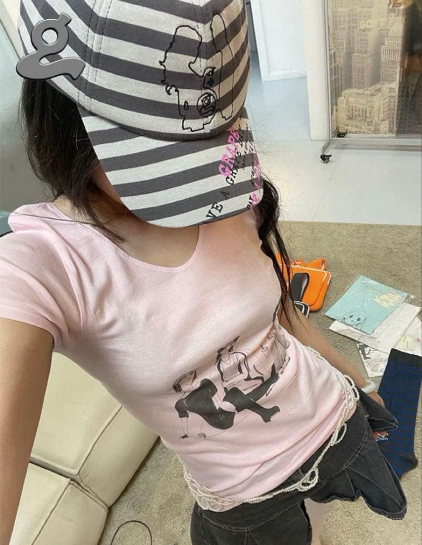 期間限定価格 GRAPE PRINTED STRIPED CAP ボーダー