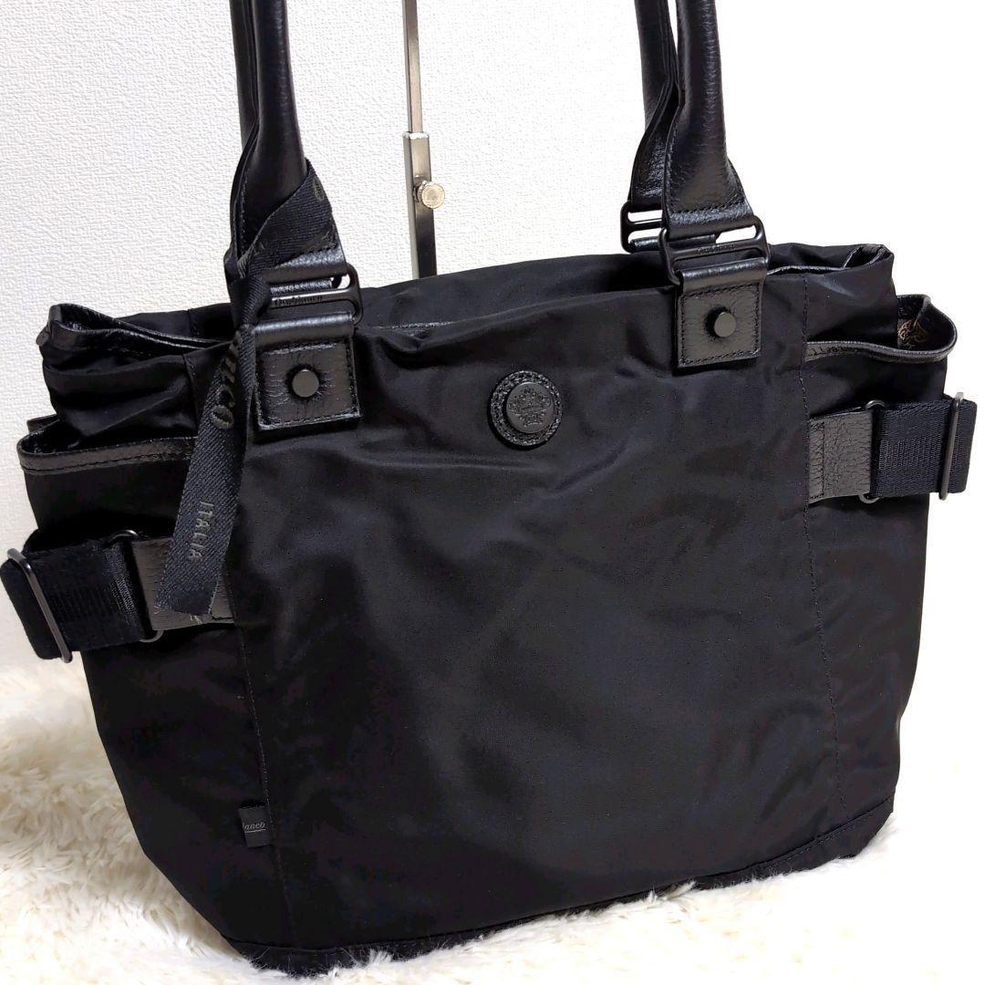 【美品】Orobianco CUORE クオーレ　トートバッグ　ブラックモデル