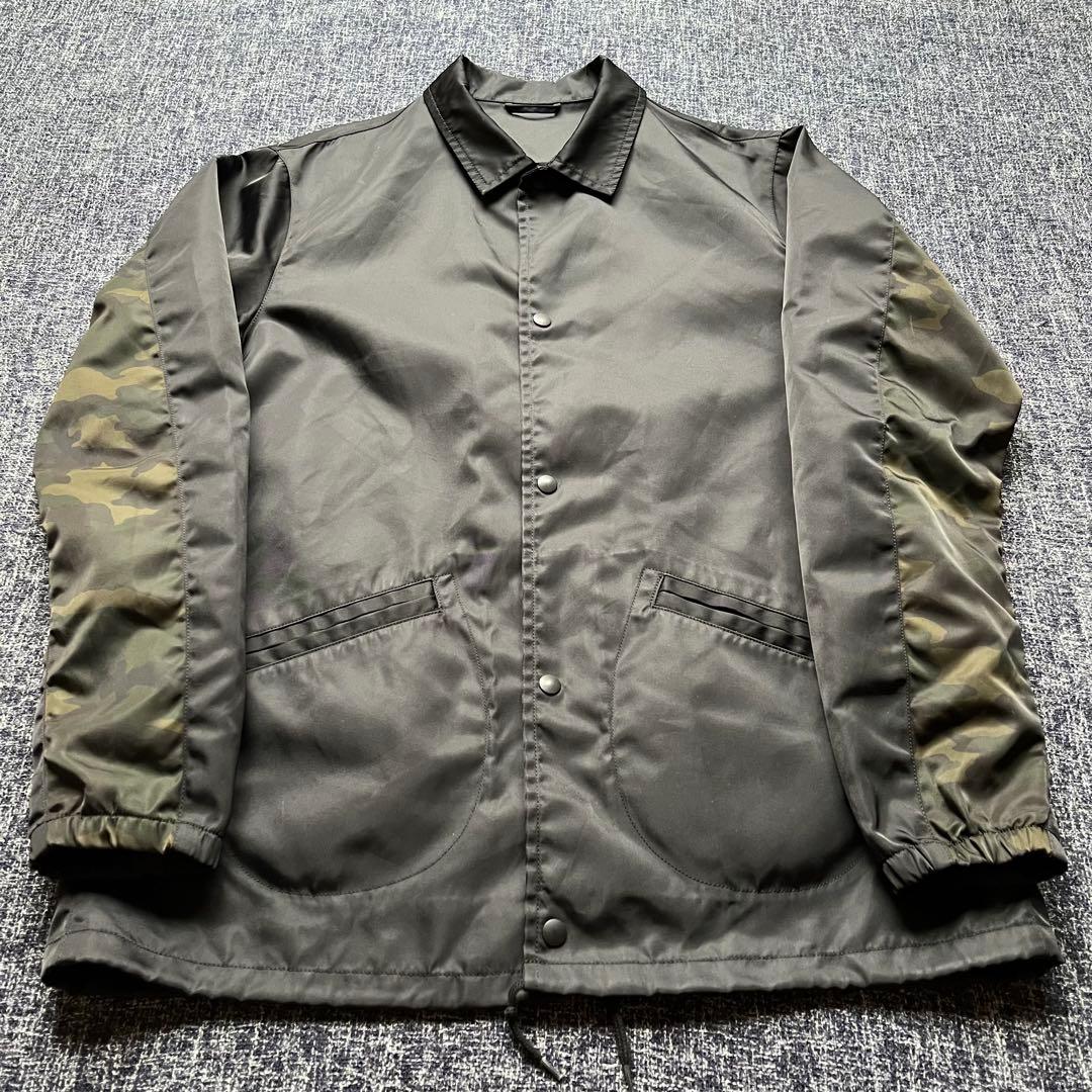 鉄雪SOPHNET. ナイロンジャケット 黒 ソフネット　コーチ　ブルゾン