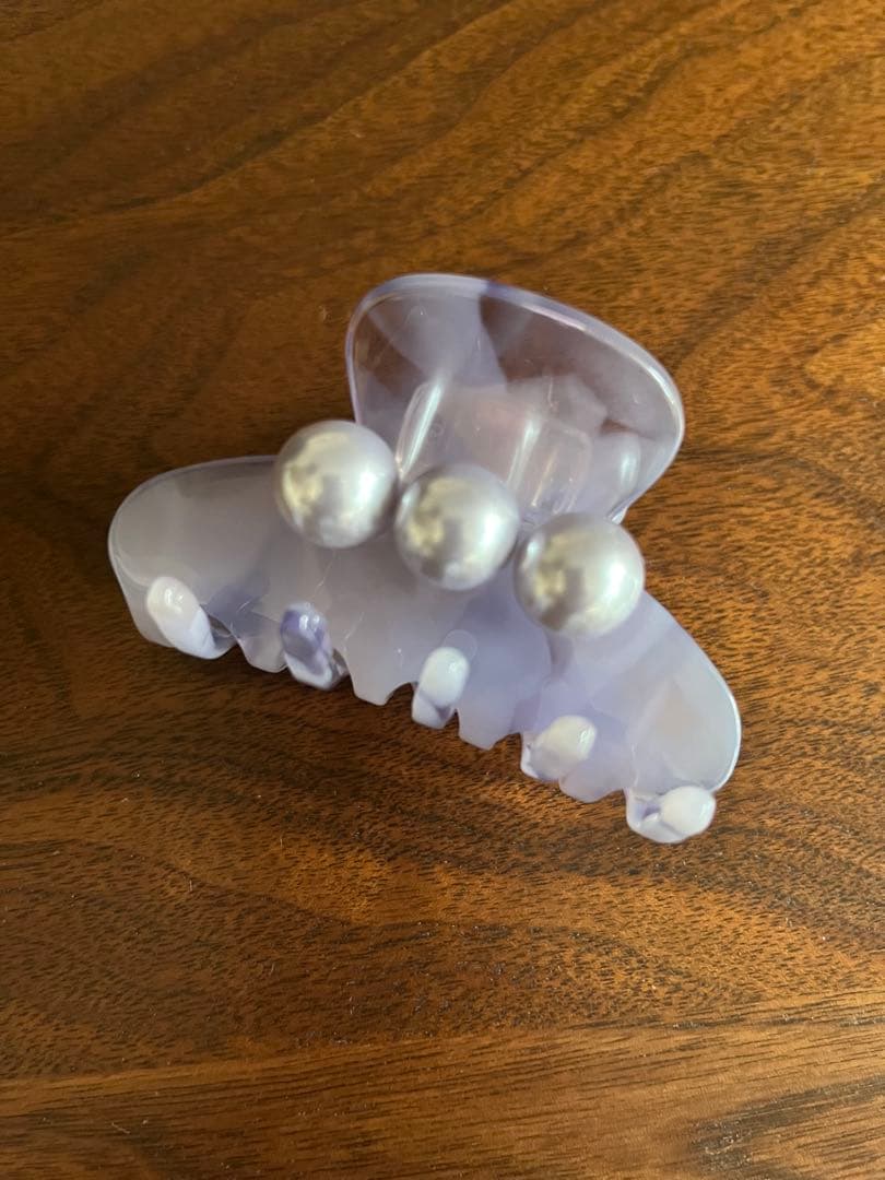 アレクサンドルドゥパリ2025aw♡パール付きパープルヘアクリップ