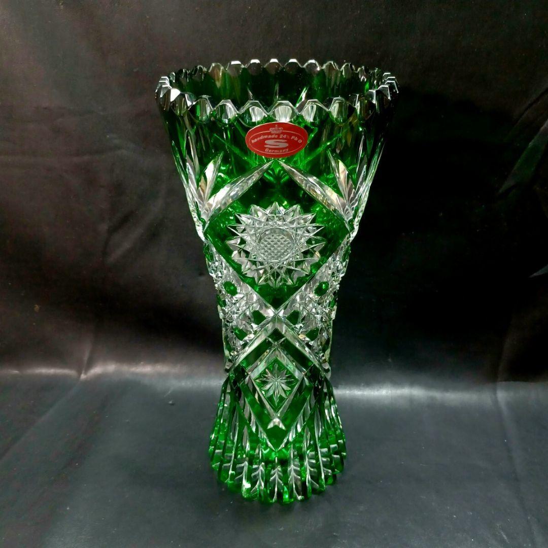 DRESDEN GERMANY ドレスデン クリスタル カット ガラス 花瓶