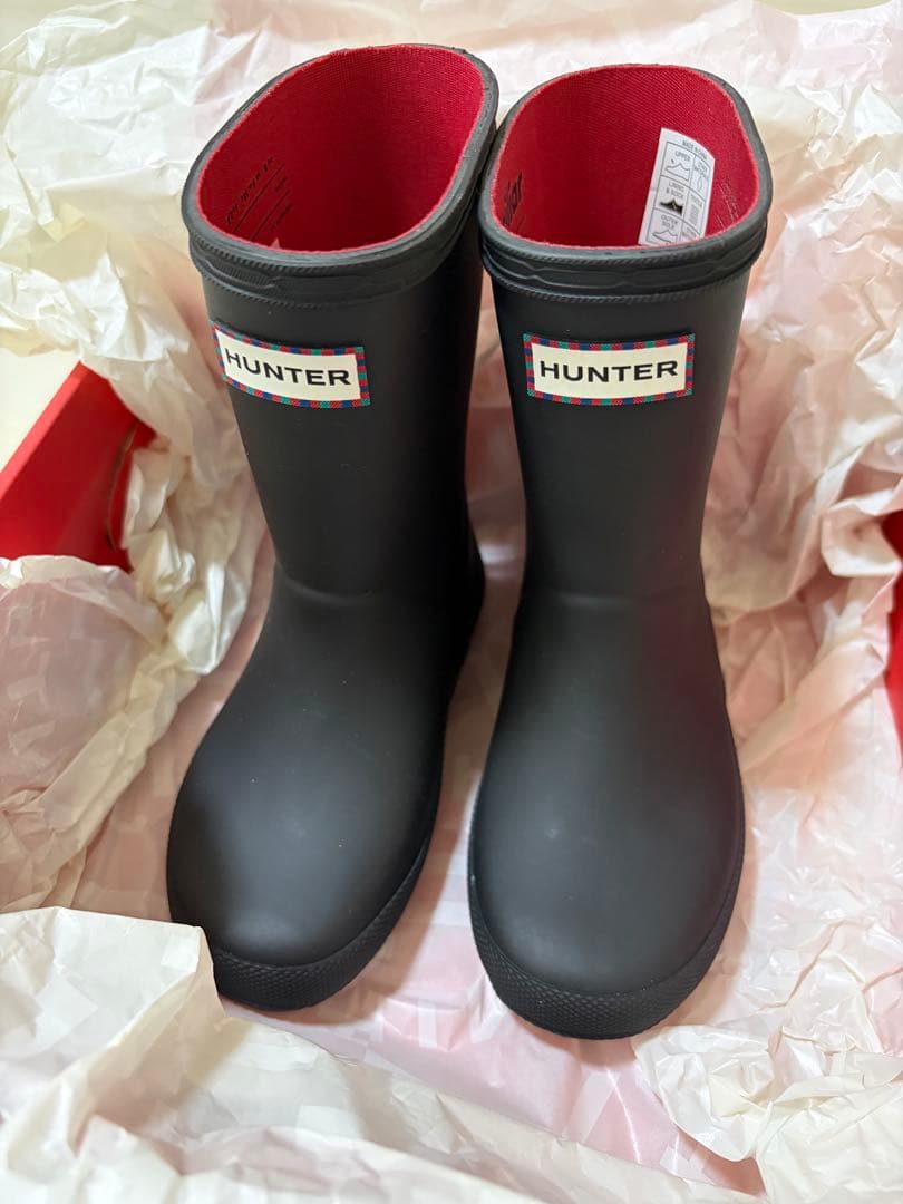 【新品未使用】familiar HUNTER キッズレインブーツ 16.7cm