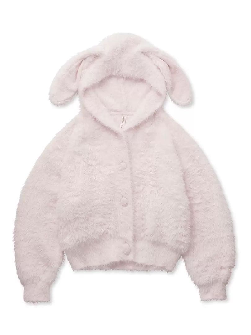 【ジェラートピケ】バニーモコフード付きカーディガン＆ショートパンツ