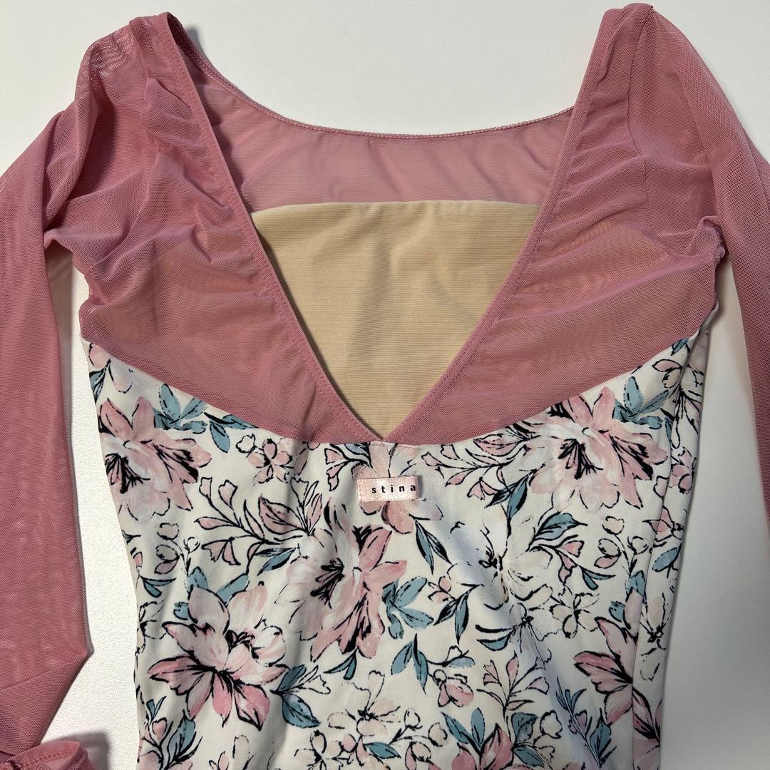 stina 花柄 長袖レオタード Sサイズ