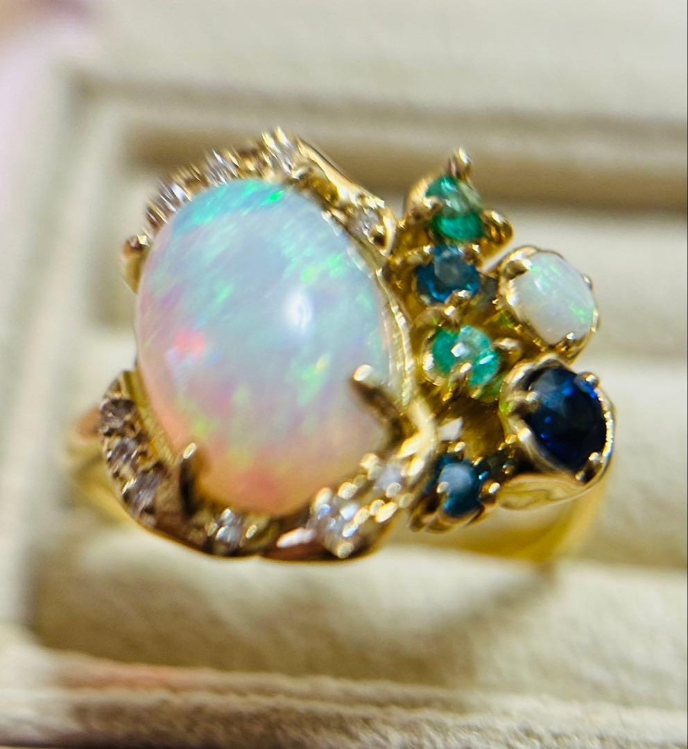 K*ロ様 ベーネベーネ　K18オパールリング　14.5号