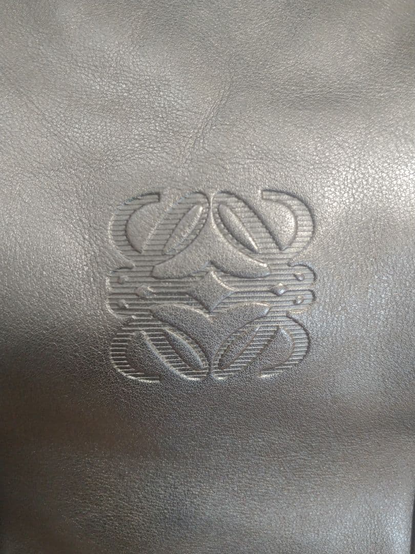 LOEWE アナグラム ロゴ レザー ボストンバッグ ハンドバッグ 969-8