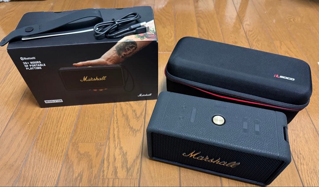 【箱付き美品】Marshall Middleton ワイヤレススピーカー