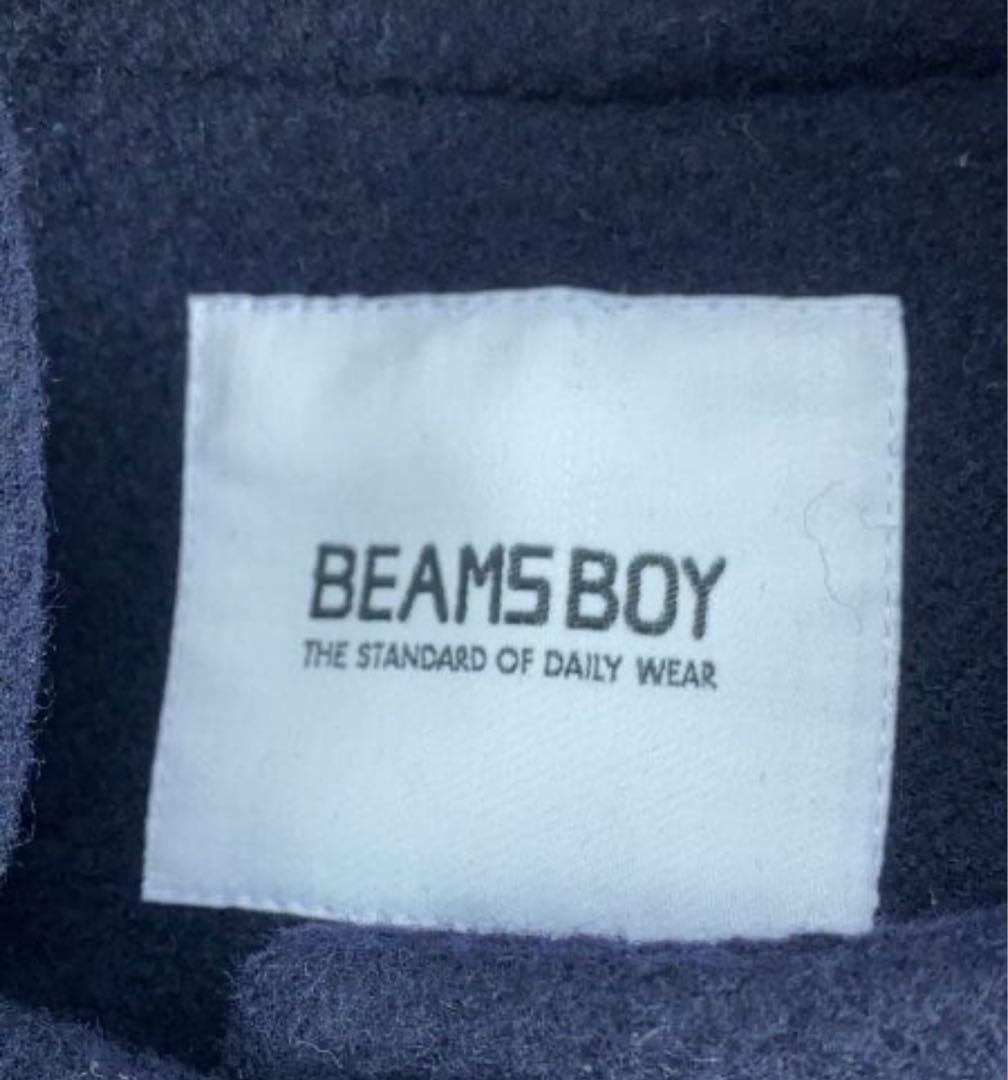 BEAMSBOY ビームスボーイ メルトン　ロング　ダッフルコート ネイビー