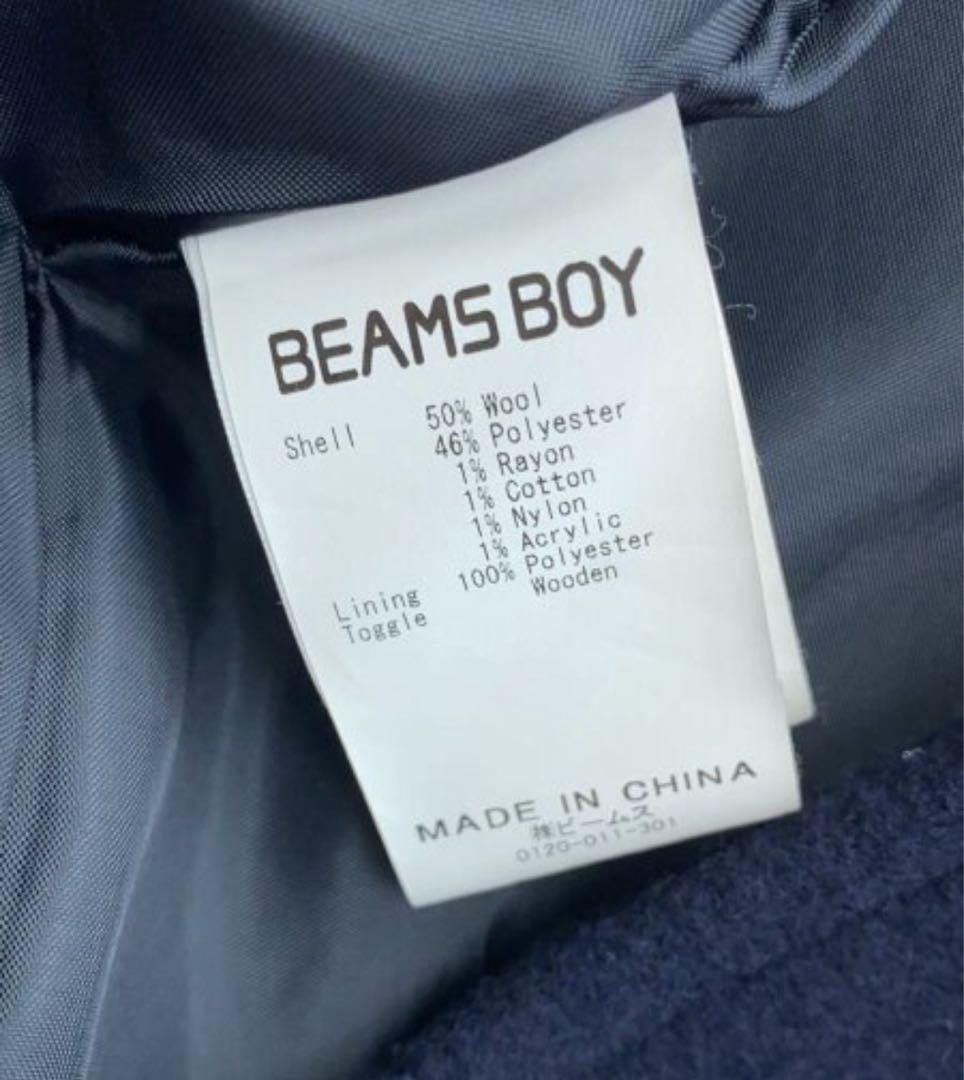 BEAMSBOY ビームスボーイ メルトン　ロング　ダッフルコート ネイビー