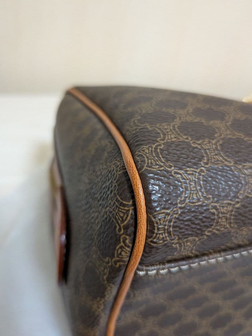 最終価格❗️Vintage CELINE⭐️マカダム　ブラゾン型押しミニボストン