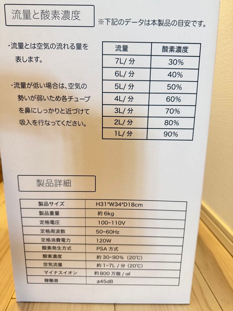 期間限定特価　家庭用酸素発生器