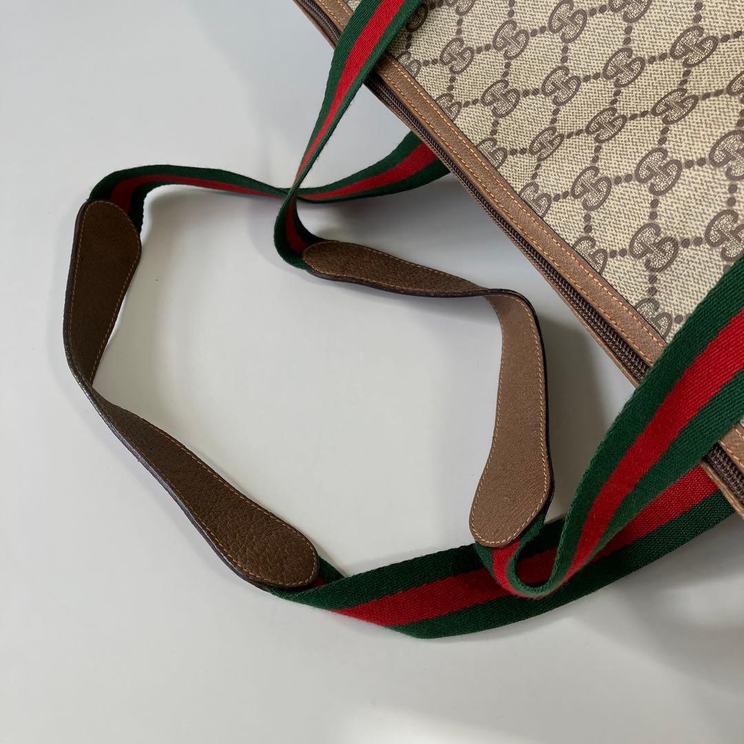 オールドグッチ　ボストンバッグ　シェリーライン　GGスプリーム　4811