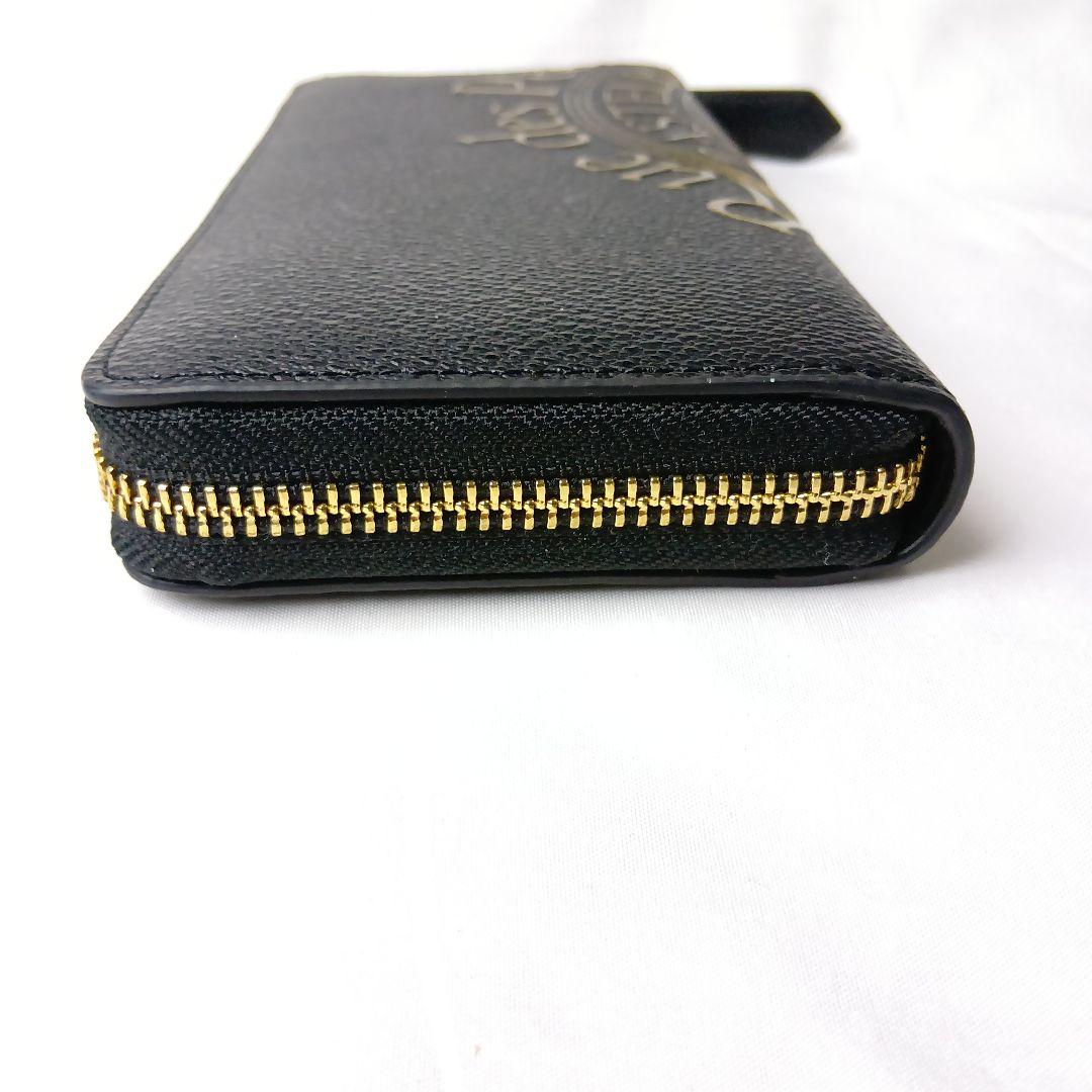 【極美品】カステルバジャック 長財布 ラウンドファスナー 黒 金 保護シール付
