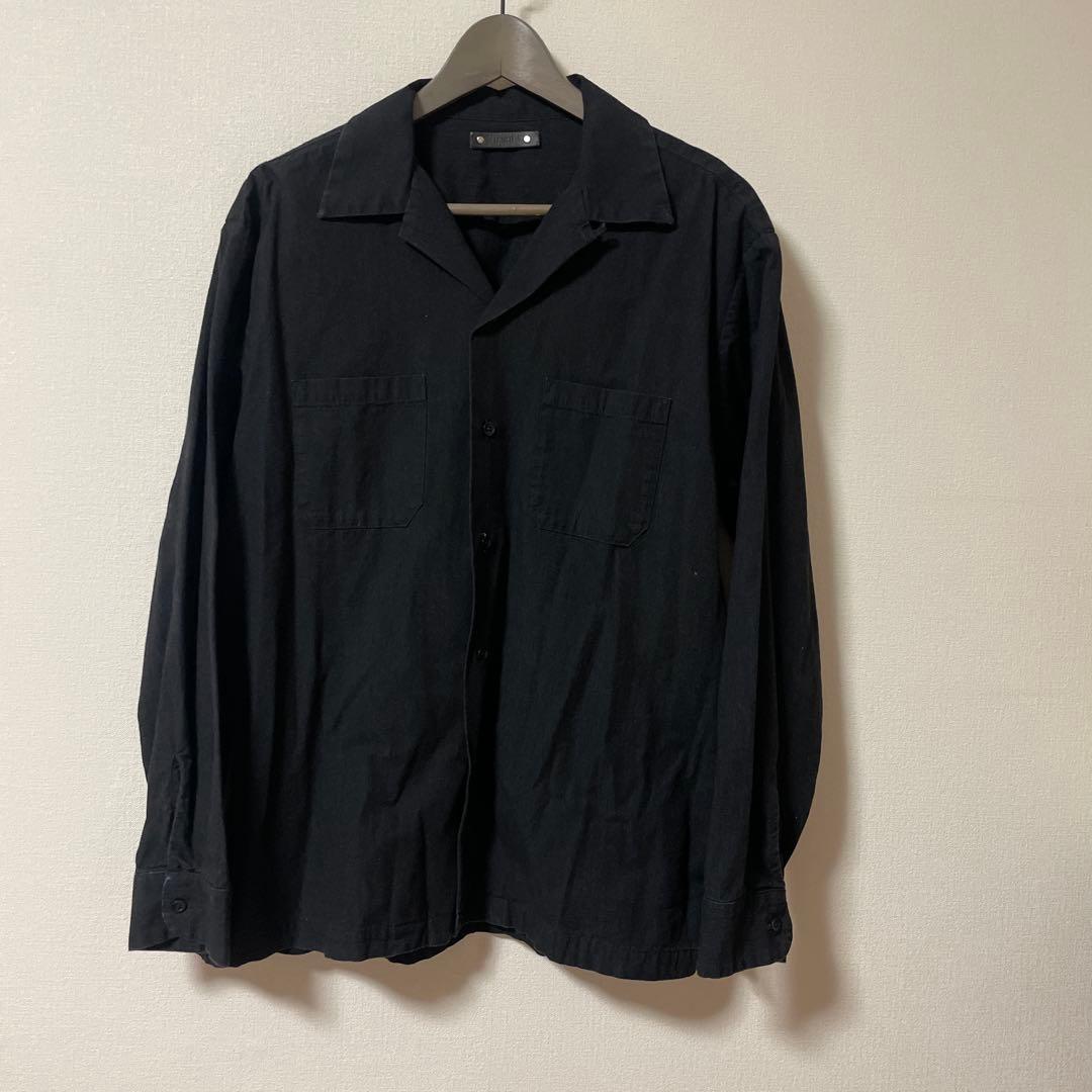 マインデニム　Chambray Open Coller L/S SHIRT 黒
