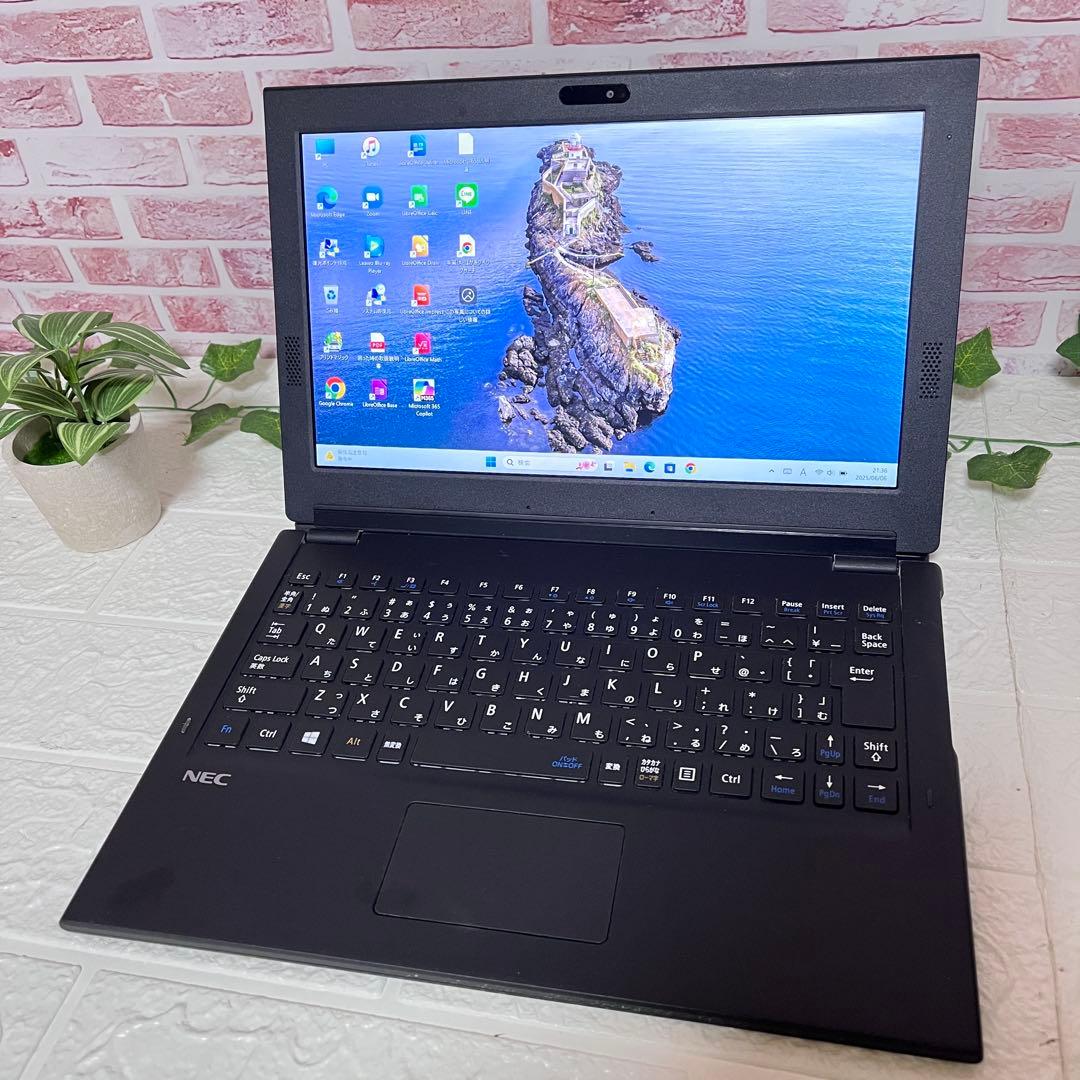 ★NECタッチパネル美品 SSD128GB メモリ8GB★カメラノートPC466