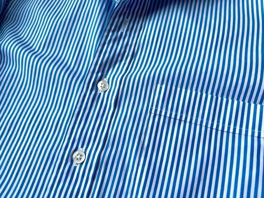 【極美品】Drake’s ドレイクス　ロンドンストライプシャツ　イギリス製　37