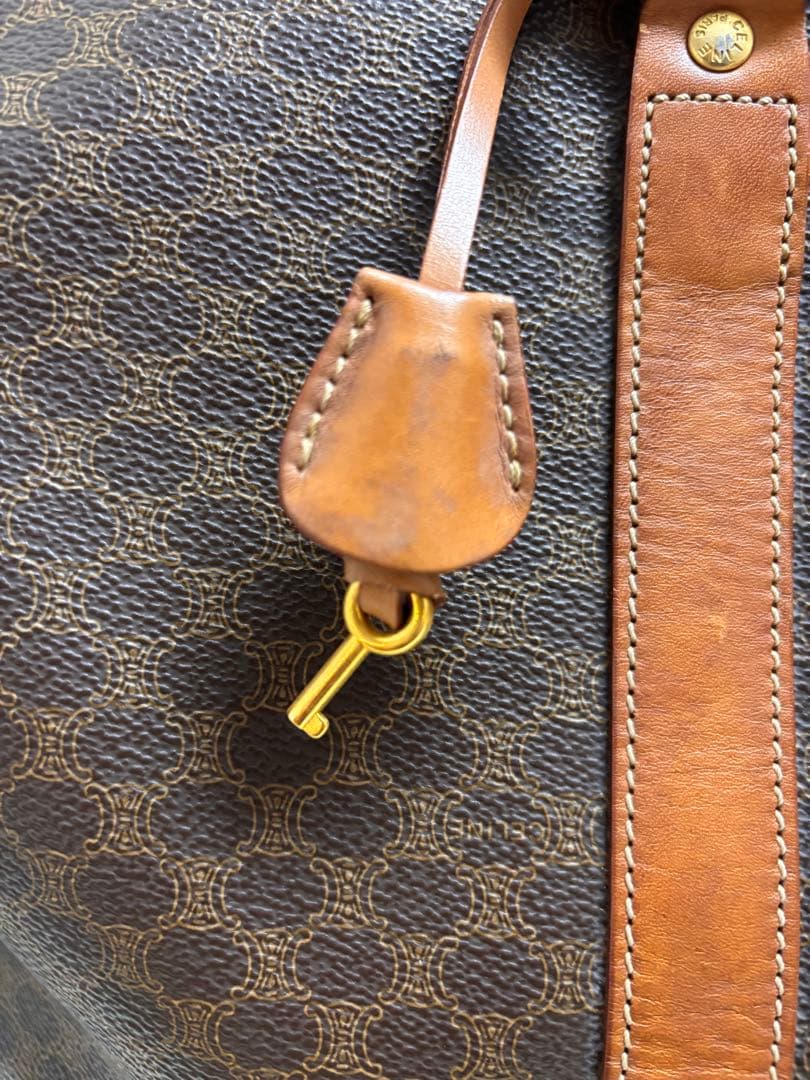 CELINE セリーヌ　ボストンバッグ　トリオンフ　マカダム柄