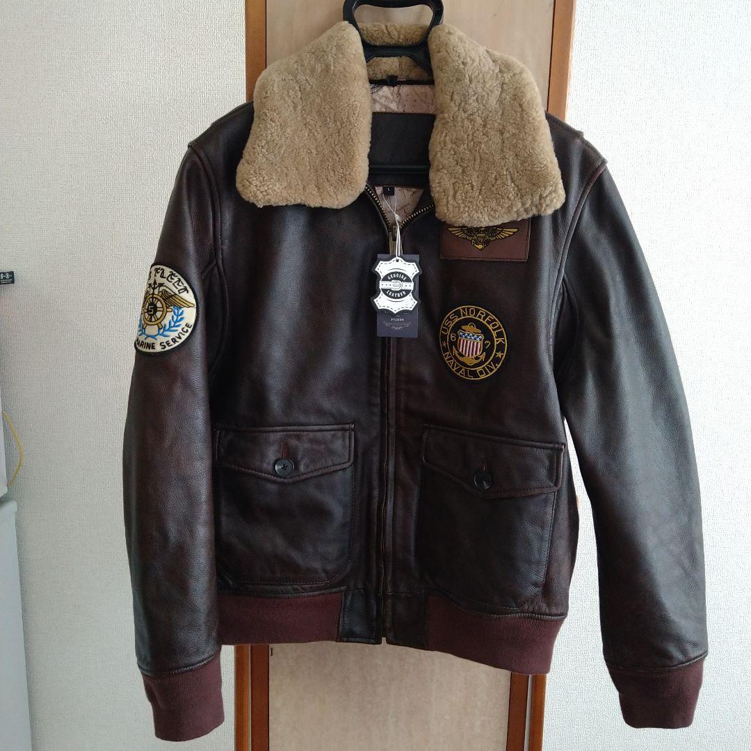 新品　GABRIEL襟厶―トンワッペン付レザーG―1フライトジャケットＬサイズ