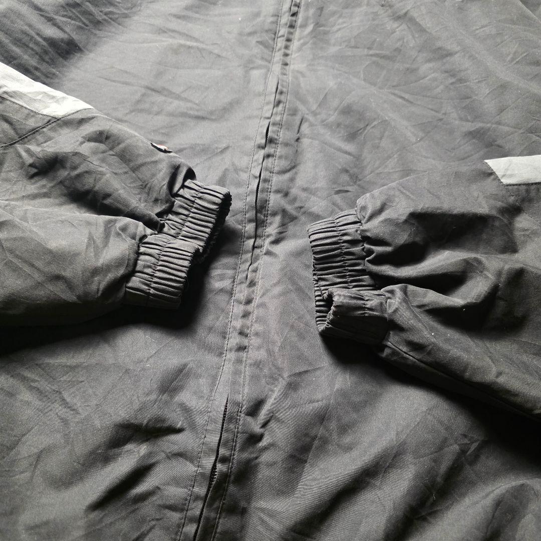 90sFUBUフブナイロンジャケットy2kヒップホップB系刺繍ロゴブラック黒XL