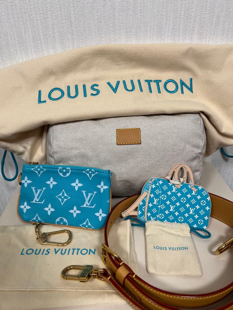 ルイヴィトン LV スピーディ P9 バンドリエール 25 ターコイズ 正規品