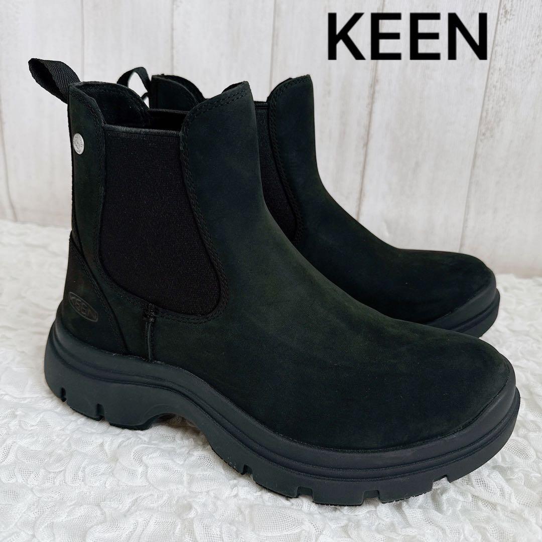 【美品】KEEN キーン 防水 チェルシーブーツ サイドゴア アウトドア 通勤