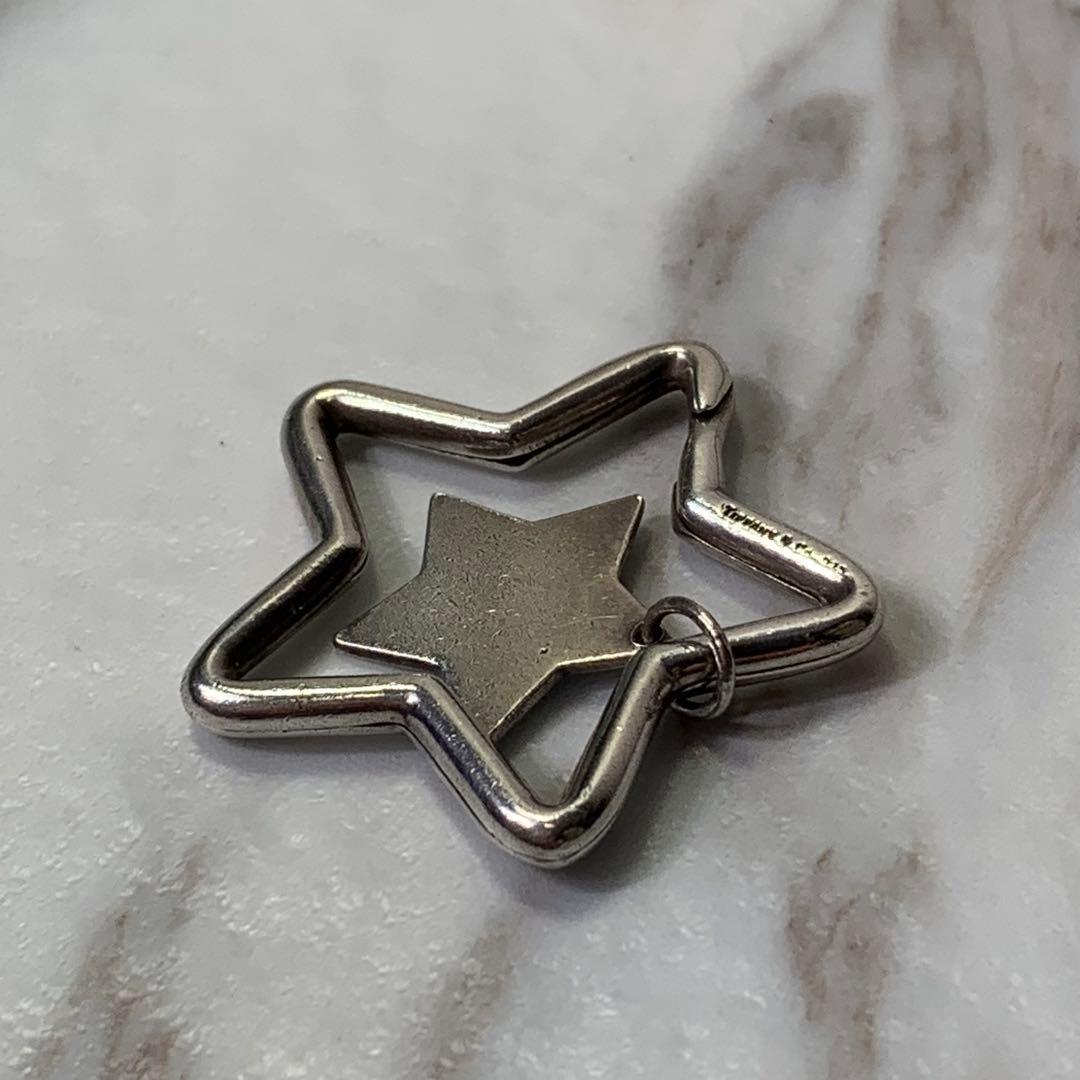 ティファニー キーリング シルバー925 刻印 スター 星 キーホルダー