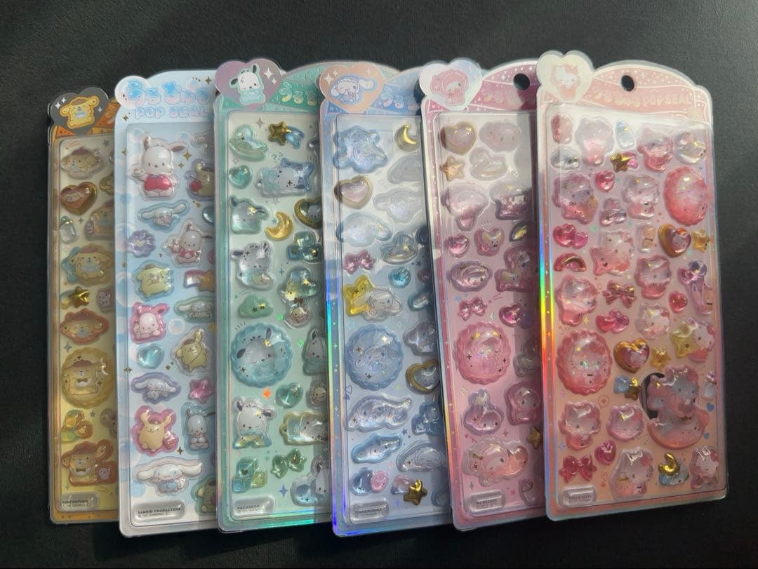 正規品 サンリオ うるちゅるポップシール 6枚セット