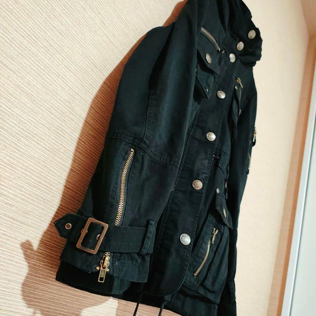 平成 Y2K ネオグランジ 古着 ギミック ベルテッド ミリタリージャケット