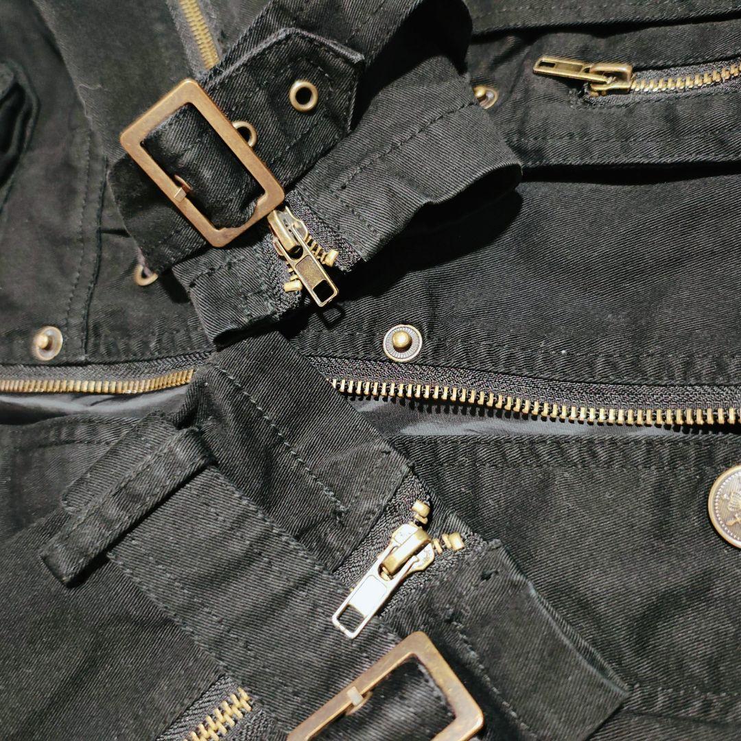 平成 Y2K ネオグランジ 古着 ギミック ベルテッド ミリタリージャケット