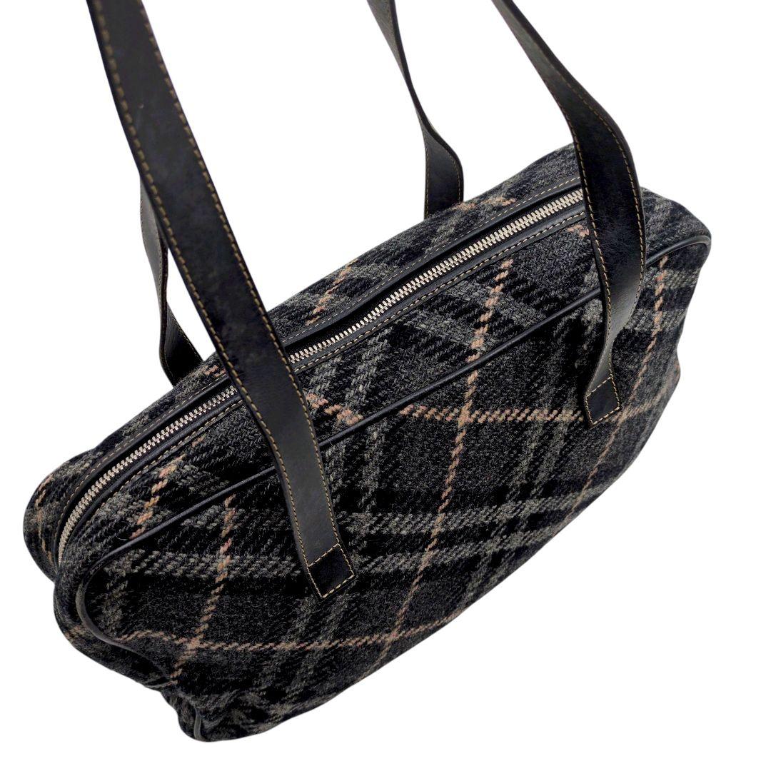 BURBERRY　ミニボストンバッグ　トートバッグ　チェック　1177