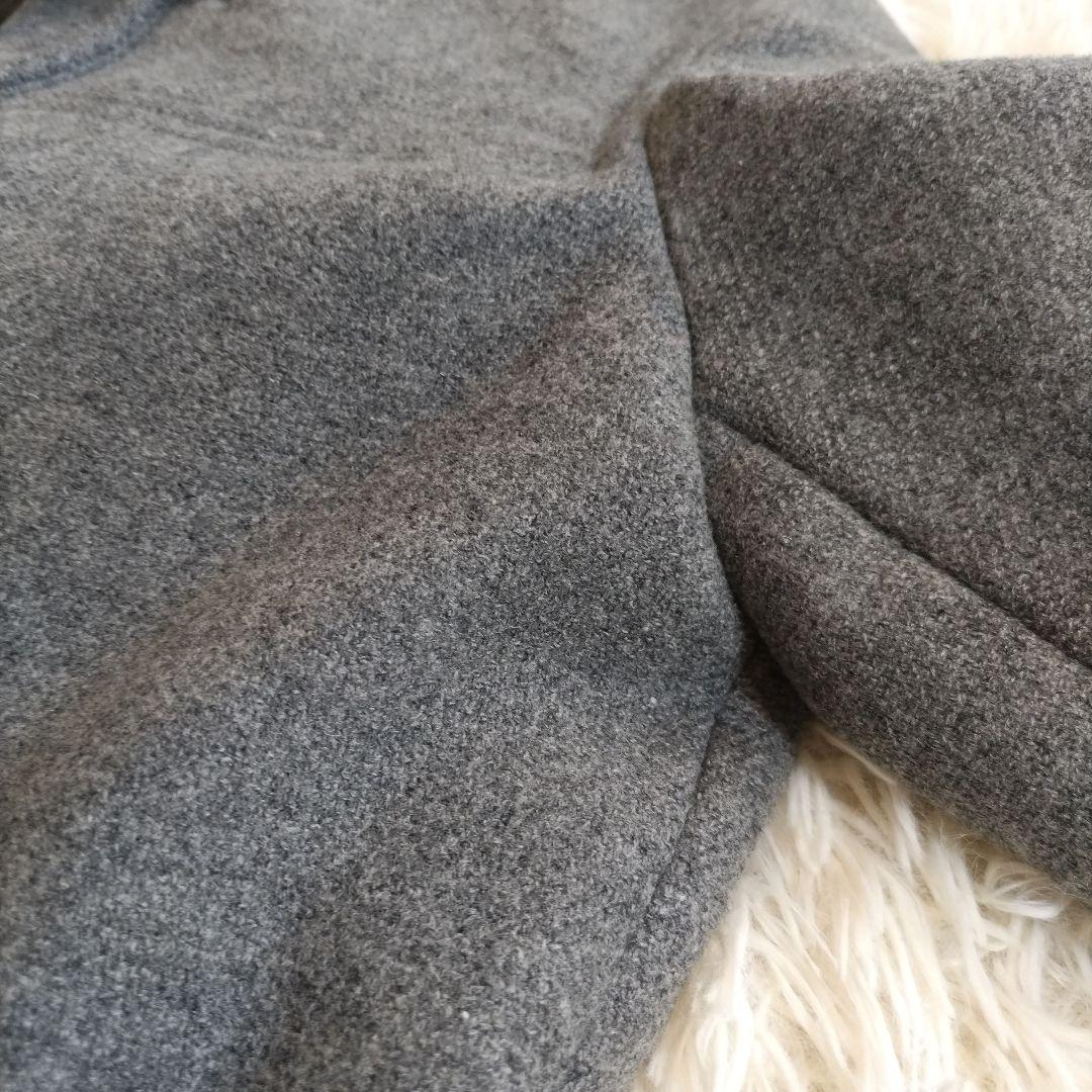 グリーンレーベルリラクシング　ウールメルトンダッフルコート グレー　Lサイズ