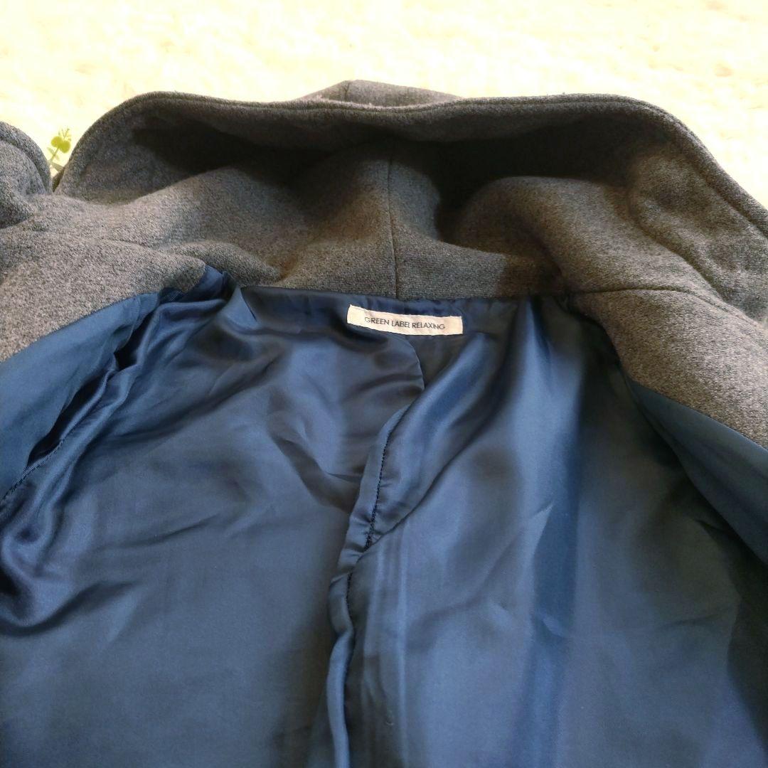 グリーンレーベルリラクシング　ウールメルトンダッフルコート グレー　Lサイズ