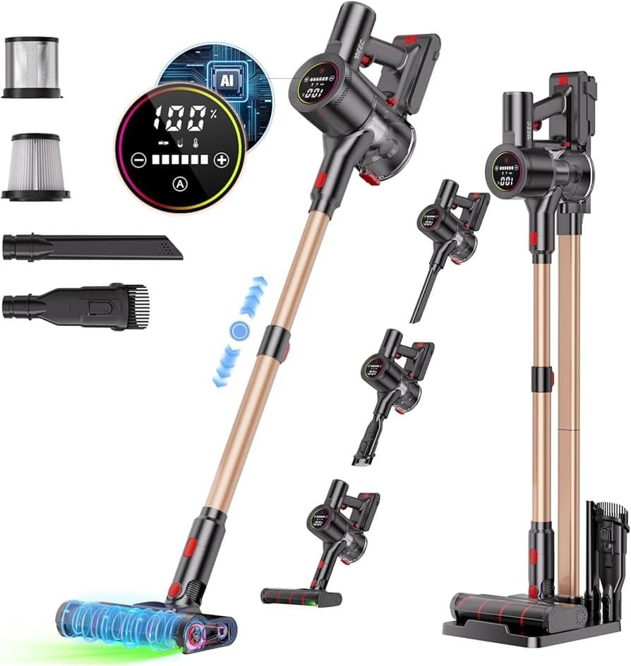 新品　コードレス掃除機 独立モーター自走式！90Kpa超強力吸引！AI吸引力自動