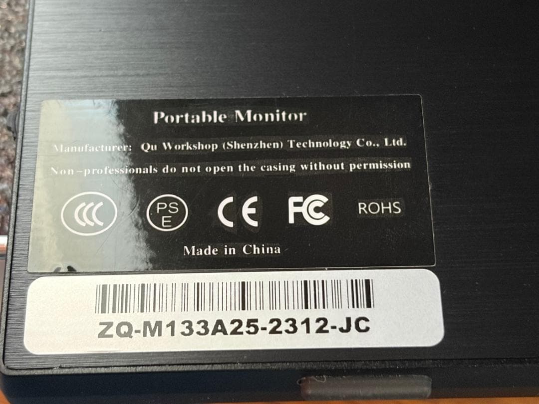 13.3インチ 4k モバイルモニター ポータブルディスプレイ