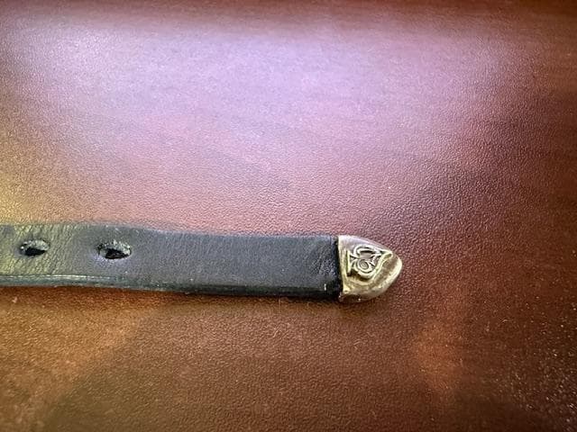 期間限定値下げします、追加パーツあり、レザーブレスレット スカルバックル