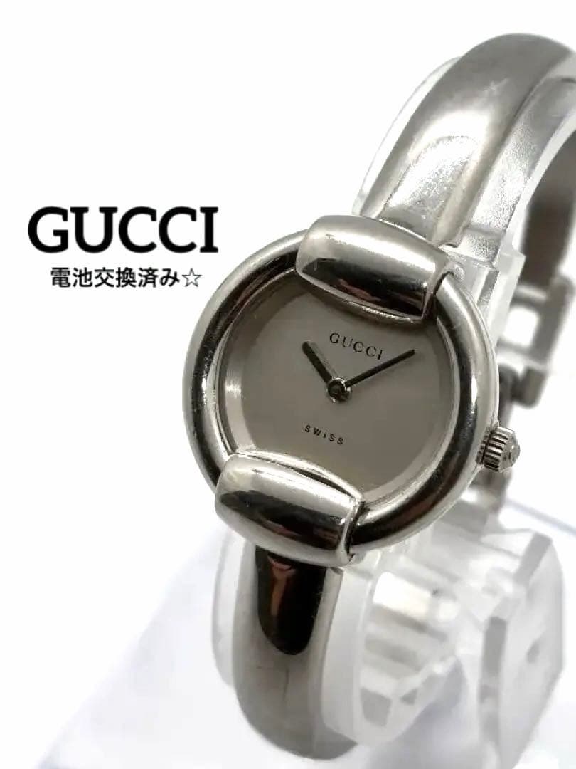 【保付・新品電池】GUCCI 1400L グッチ バングル レディース腕時計