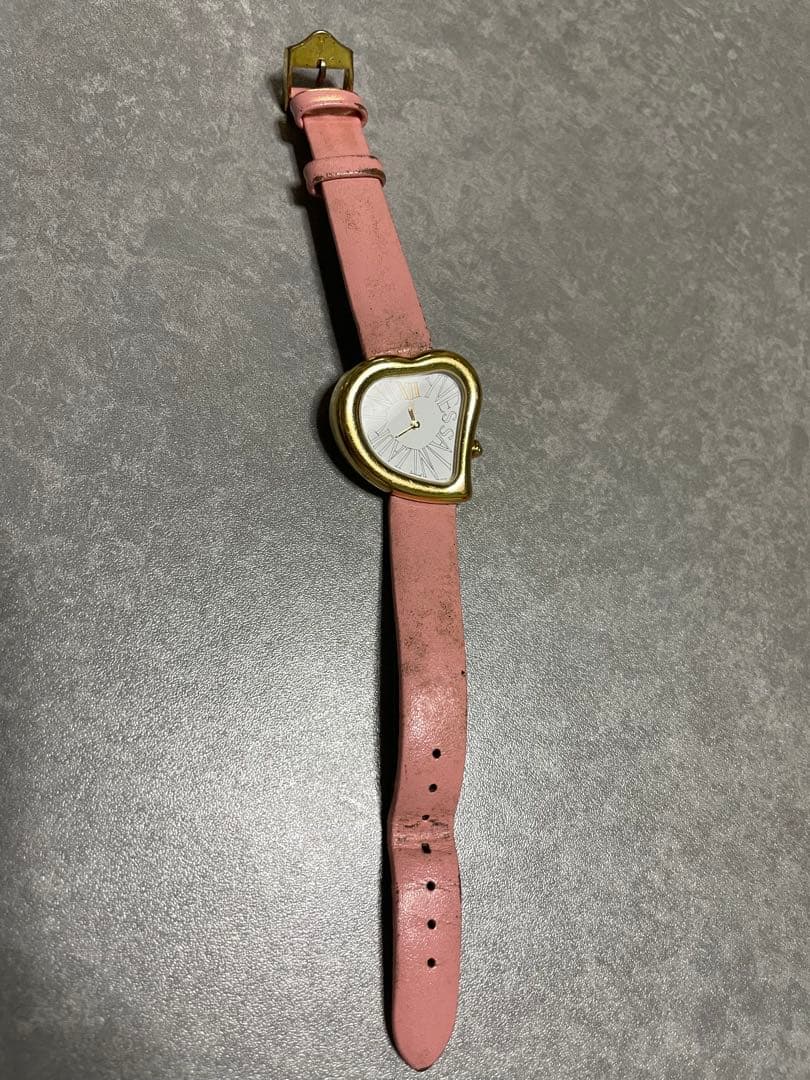 YSL ハート型ピンクレザー腕時計 (Junk-ジャンク)