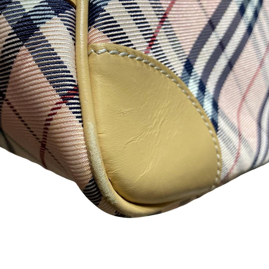 美品　BURBERRY バーバリー ミニボストン ノバチェック　ピンク
