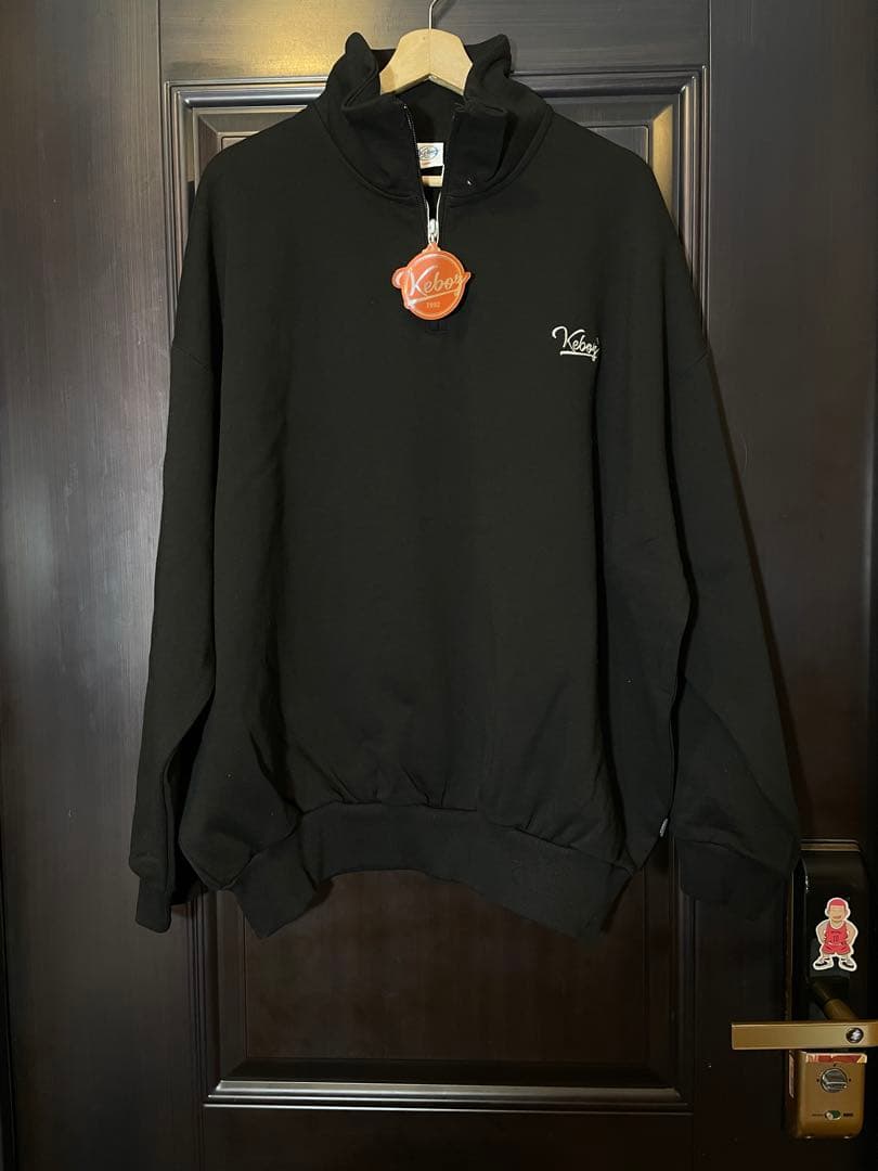 トップス KEBOZ NAGOYA BB LOGO HALF ZIP SWEAT